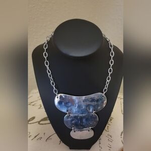 Chic Silver Statement Necklace